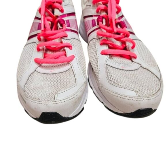 Nike Womens Running Shoes Sz 7.5 White &‎ Pink Mesh Athletic Sneakers Active - Picture 7 of 16